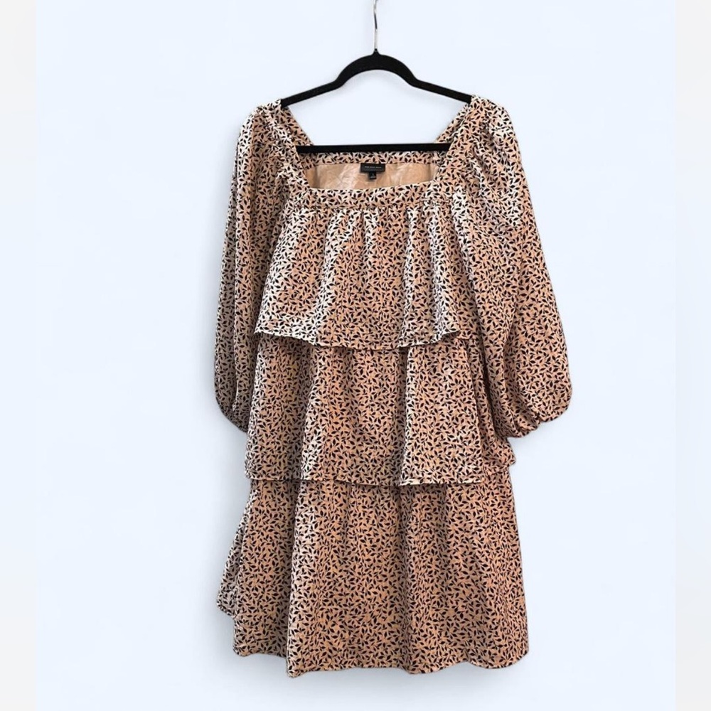 Who What Wear Animal Print Long Sleeve Dress